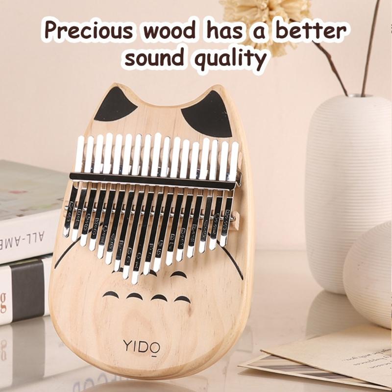 17 Keys Mini Thumb Piano, Finger Piano Musical Instrument for Kids Adults and Beginners, Music Gifts Wood Finger Piano