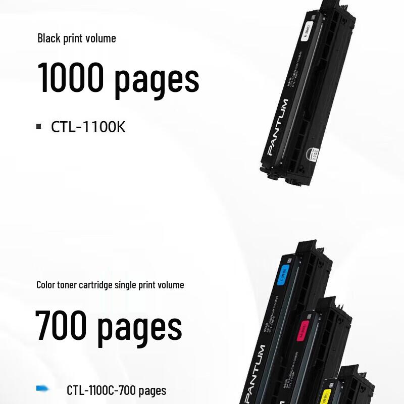 PANTUM Original CTL-1100K Schwarze Standard-Tonerpatrone CN-Stecker (Adapter enthalten)