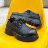 Black office leather shoes men's new spring low-top Martin boots British business casual shoes men