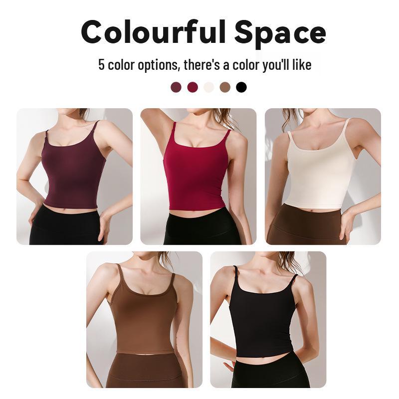 Lulu Nude Women's Shock-Absorbing Summer Yoga Fitness One-Piece Tank Top