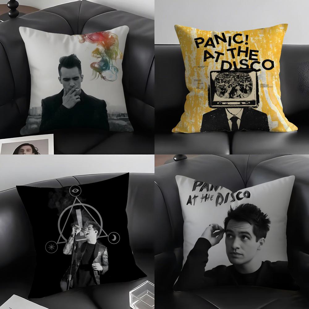 AAt The DiscoO Panic Band Cushion Cover Pillowcase Ultra Soft Skin Friendly Fabric Cloud Like Comfort Concealed Zipper