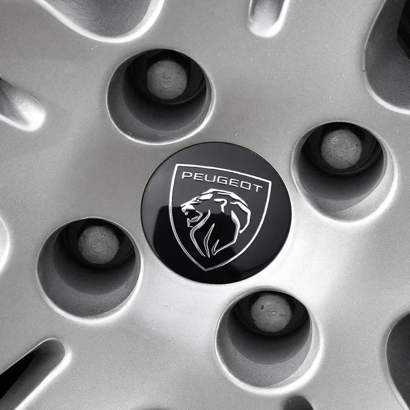 For Peugeot 206 307 308 3008 207 208 407 408 508 2008 5008 107 106 60mm e Car Wheel Hub Caps Auto Emblem Tire Center Cover Badge