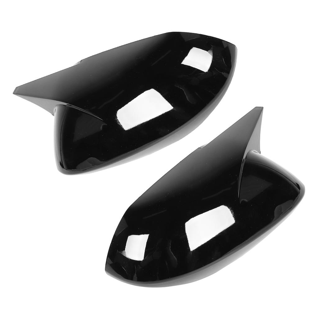 Pair Side Mirror Cover Cap Horn Style Protector Housing Fit for Corolla SedanHatchbackBlack