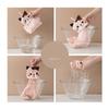 Cute cat kitchen cleaning towel coral velvet hand towel bathroom hanging absorbent dishcloth soft cleaning cloth rag