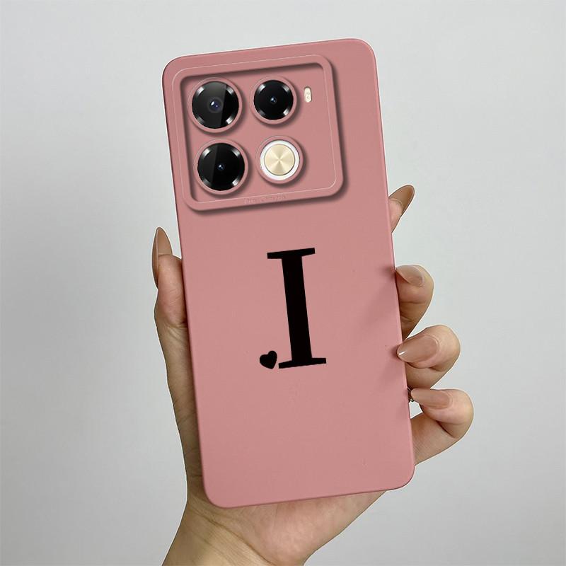 for Infinix Note 40 4G X6853 / Note 40 Pro 4G 5G X6850 X6851 / Pro Plus X6851B Phone Case Cute Letters Silicone Shockproof Cover