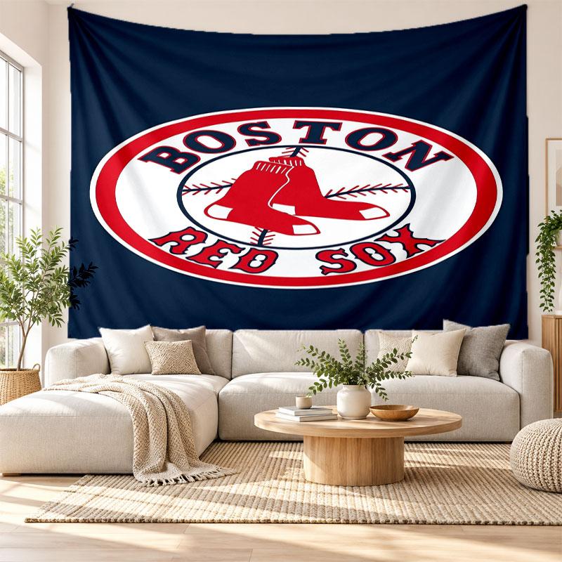 Boston Red Sox Wall Tapestry, Soft Fabric Wall Hanging, Decorative Backdrop For Bedroom Home Wall Art