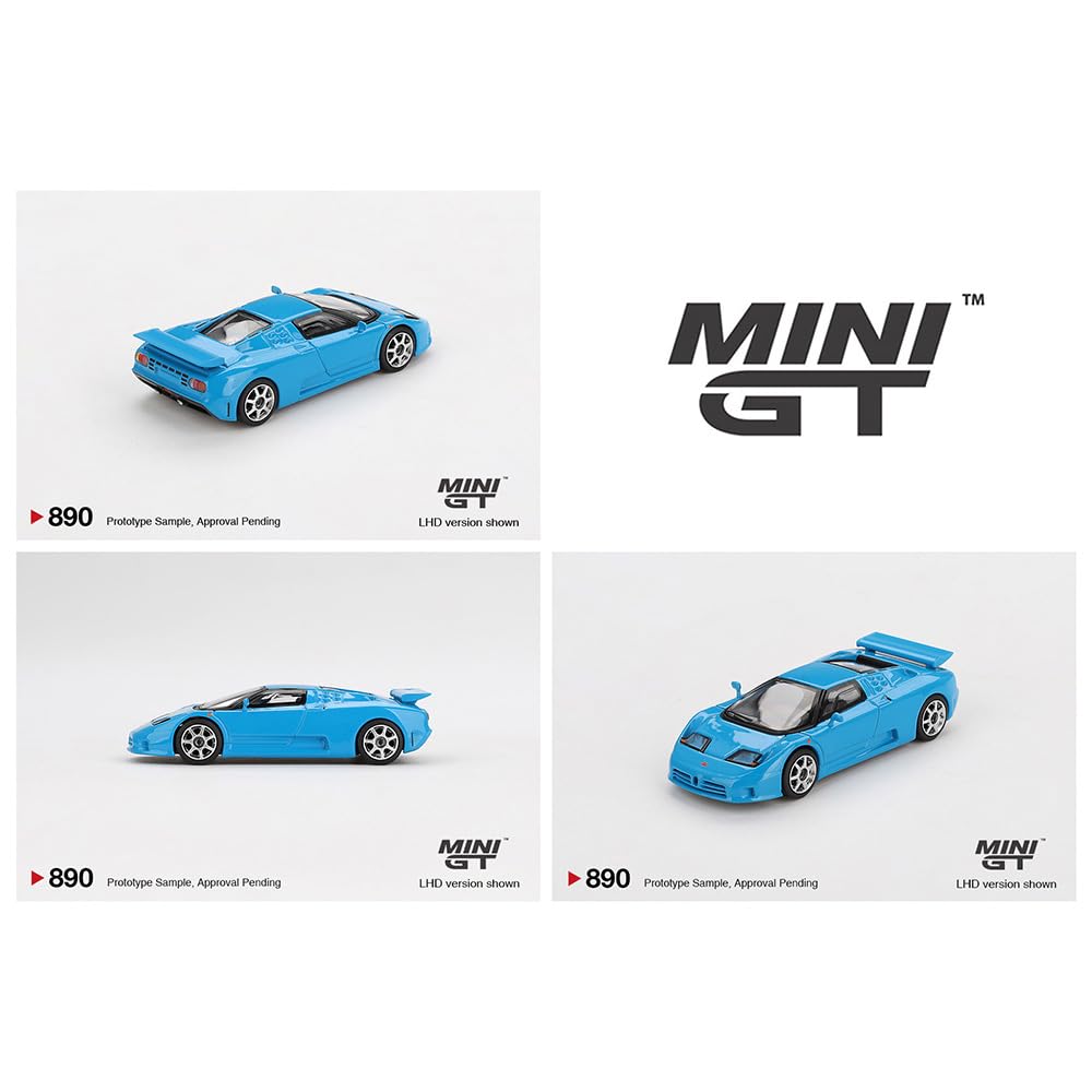 MINI GT Scale MiJo TOYS BUGATTI EB110 SUPER SPORT USA MiJo Toys Limited Edition Bugatti EB110 Super Sport 164 - (BLU BUGATTI) (Blue Bugatti)
