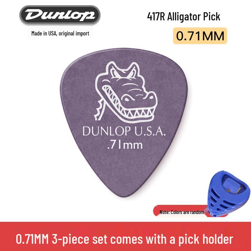 Dunlop 417 Alligator Electric Guitar Pick with Frosted, Non-Slip Texture for Fast Playing