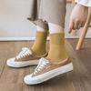 Spring/Summer Women's Mid-Calf Cotton Socks - Trendy Japanese/Korean Style, Candy Colors, Thick, Versatile