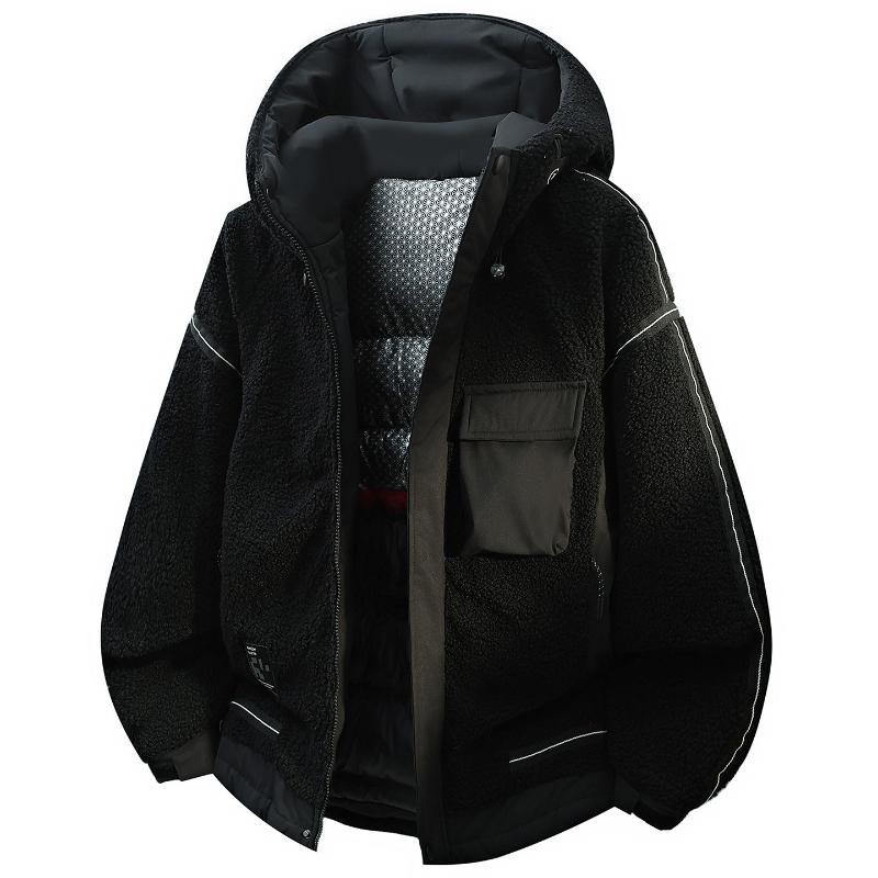 

Мужская Женская Осенне-Зимняя Куртка из Хлопка Ягненка Мужские Толстовки Пуховик Повседневная Теплая Мужская Ветрозащитная Куртка Толстые Парки из Ягненка XS