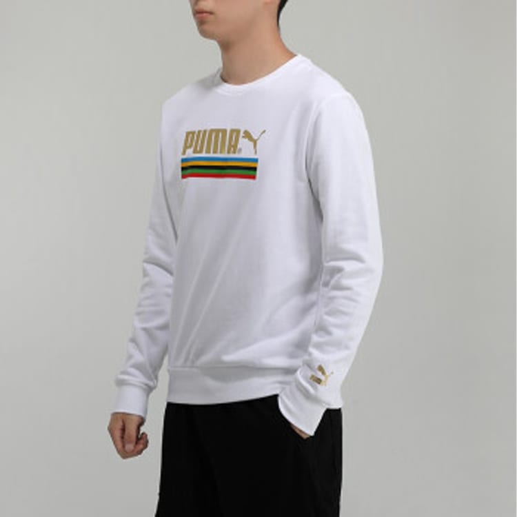 Puma Sweatshirts Men's White Crew Neck Moderate Regular 599285-02