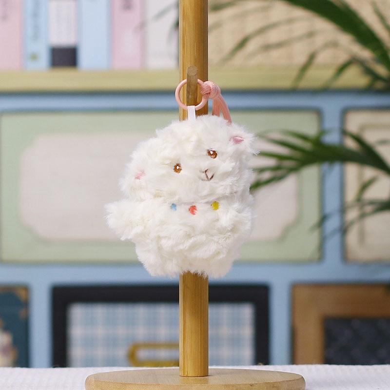 Plush Sheep Keychain With White Eyes For Bag Decor And Gift For All Ages