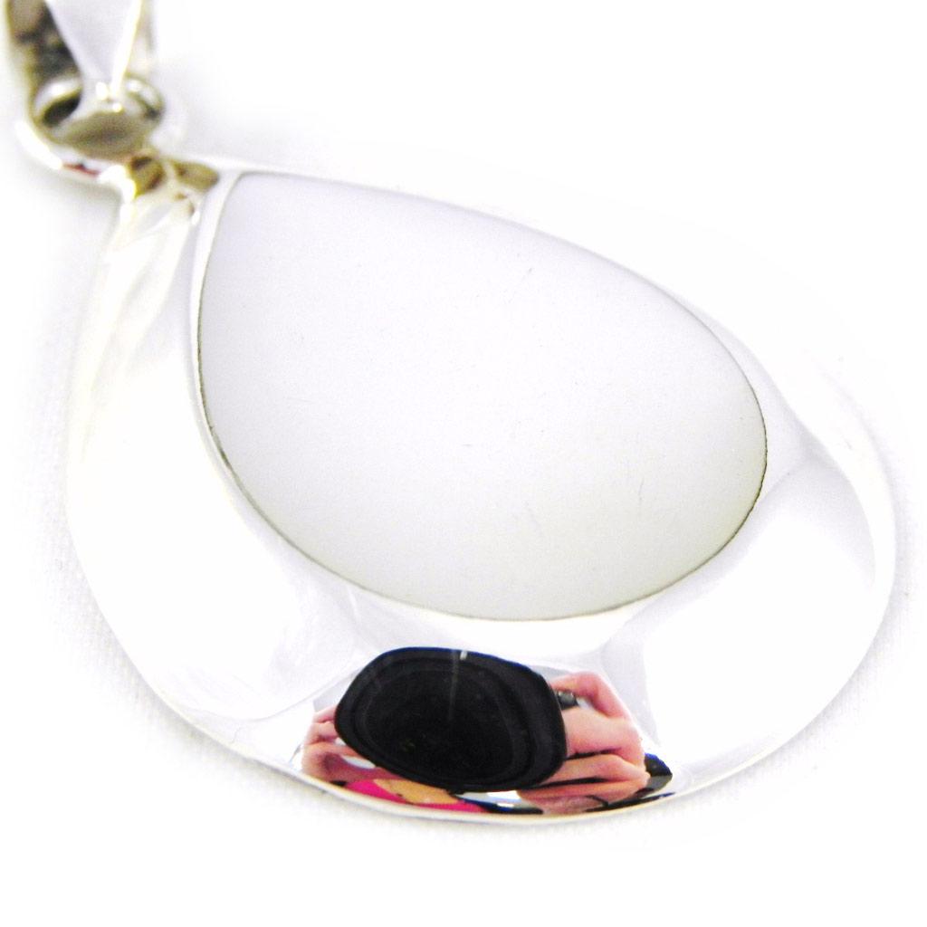 Les Trésors De Lily [H2545] - Colgante artesanal de plata 'Wisdom' nácar plateado - 26x22 mm