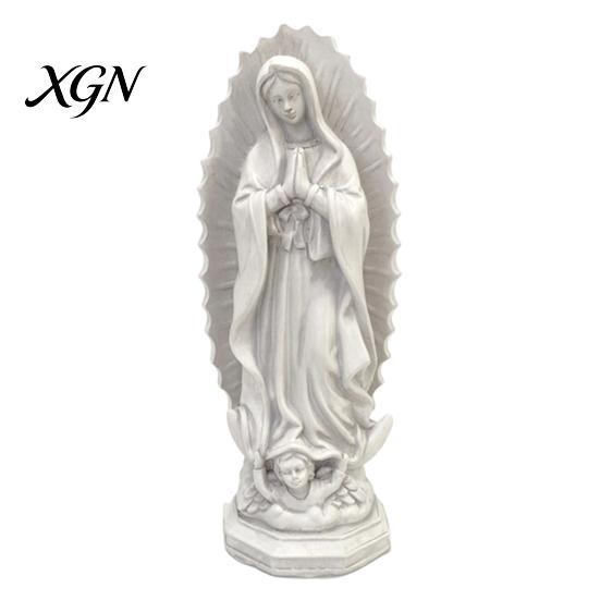 Handmade Retro Figurine Our Lady of Guadalupe Religious Statue, Virgin Mary Figurine, Resin Sculpture, Collectable Character Inspirational Art