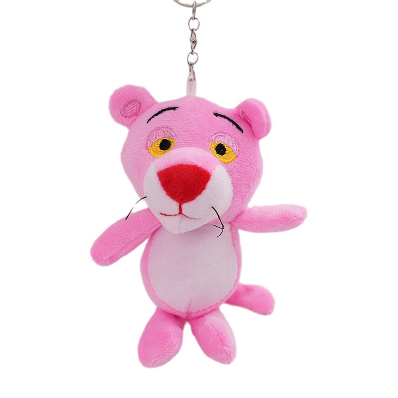 Niedlicher Pink Panther Plüschtier Schlüsselanhänger Entzückende Mini Stofftierpuppe für Mädchen