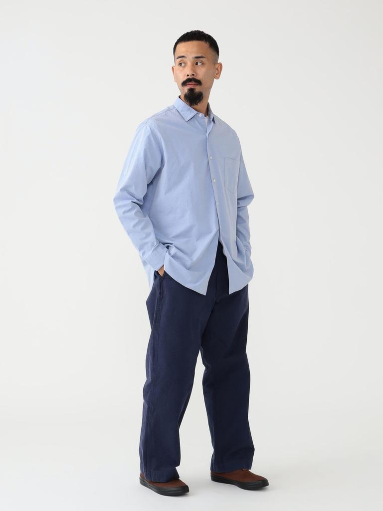 Beams Plus Men's Large/Small Shirt, Regular Collar, 120/3, Broadcloth, SAX XL, 38110235139