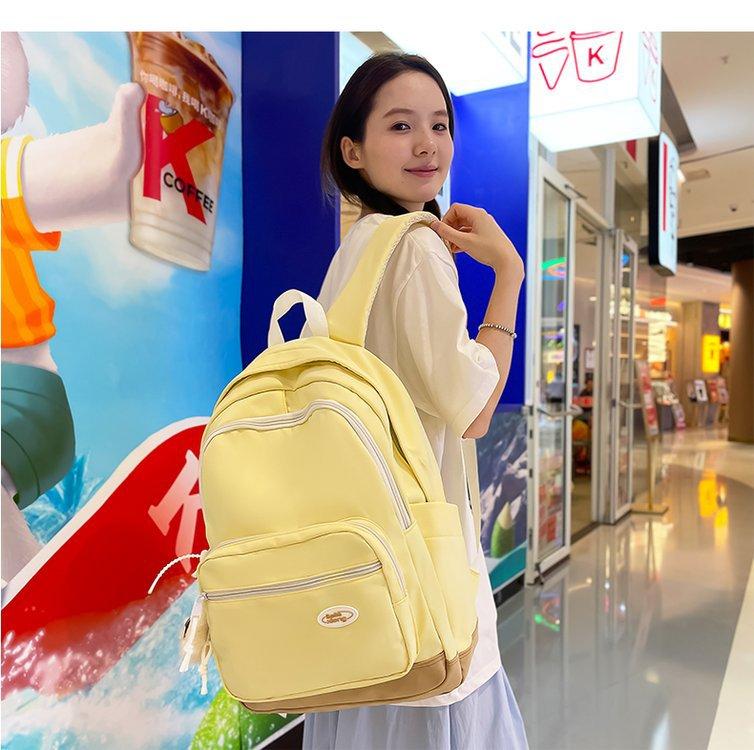 Schoolbag Japanese ins Large Capacity Simple Lightweight Casual Versatile School Bag Fourth and Sixth Grades Middle and High School Students Backpack