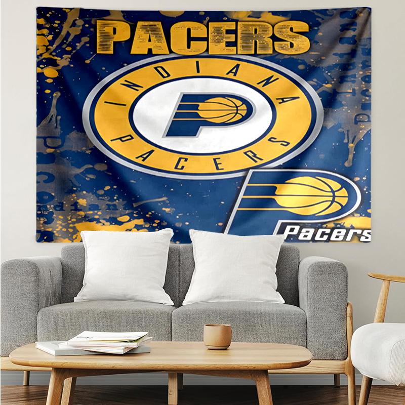 Pacers Basketball Team Quick-Dry Tapestry Hanging for Bedroom,Livingroom, Playroom,Decor Art Room Wall Tapestry Holiday and Birthday Gifts