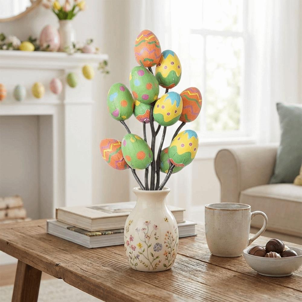 Lightweight Artificial Flower Arrangements Simulated Floral Stems  Easter Desktop Decoration