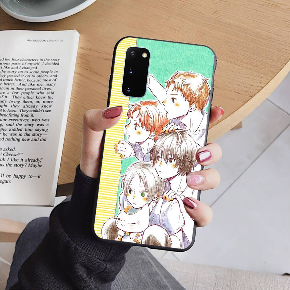 AD78 Natsume Yuujinchou Black Case for iPhone 16 15 Plus 14 13 12 11 Pro 8 7 6S SE 5S X XR XS Max Realme C30 C33 C31 9I Huawei Y8P Y9 Sofe Cover