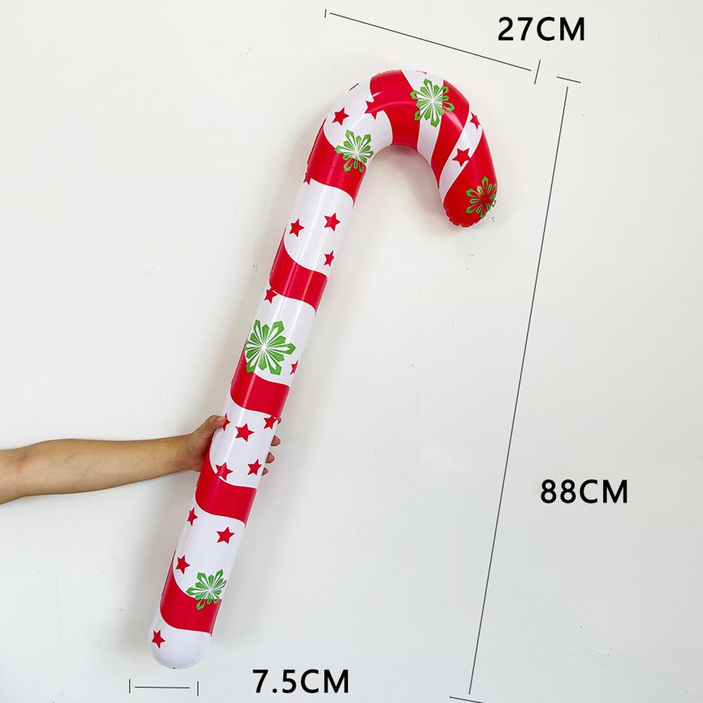 Front Door Garden Fence Outdoor Christmas Decorations Inflatable Candy Canes 7.5cm Thick Playful Touch Easy To Install