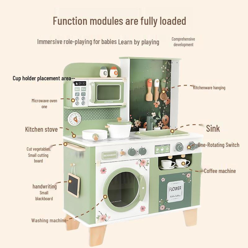 Wooden Kids' Educational Toys: Role-Playing Simulation with Fruits and Vegetables Cut Game