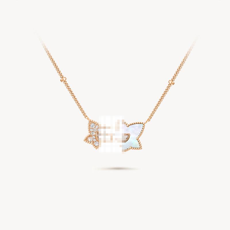 2025 Luxe Evergreen Double Leaf Necklace - Women's Celebrity Style Clavicle Chain, Perfect Gift for Girlfriend