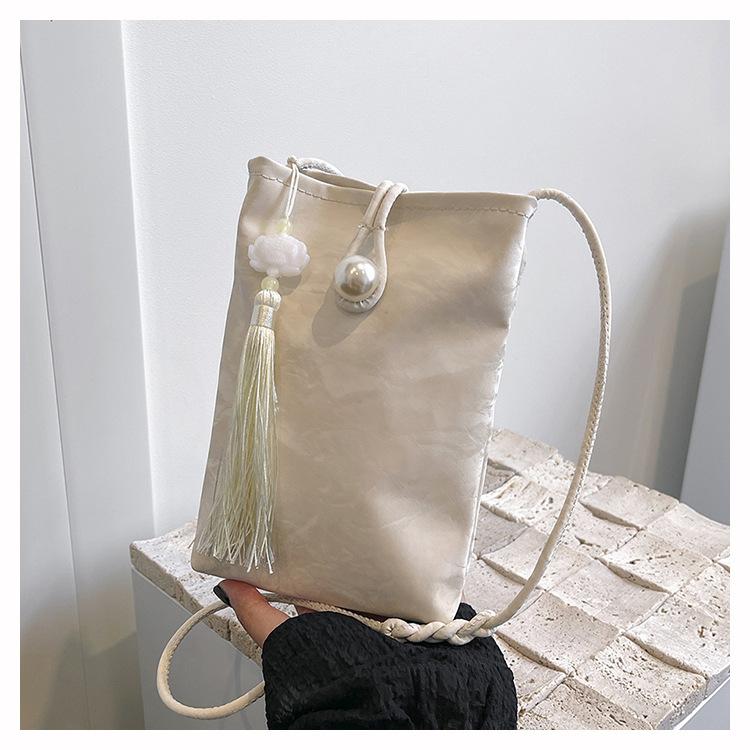 

2025 New Chinese Style Mobile Phone Small Bag, Women s Single Shoulder Crossbody Bag Key Bag Bolsos Para Mujer белый