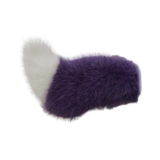 Faux Fur Electric Wagging Tail for Car, Remote Control Moving Tail Decoration, Rechargeable Detachable Auto Accessory for Anime Cosplay