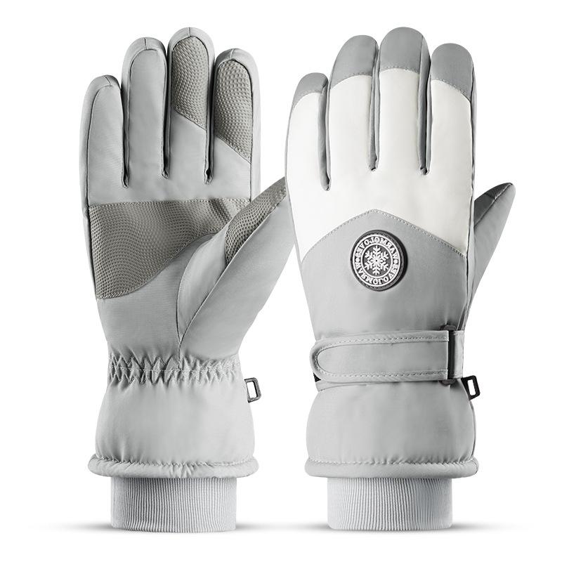 Ski Gloves Cycling Warm and Cold Proof Gloves  Women's Fleece Thickened Windproof  Winter Cycling Men's Touch Screen