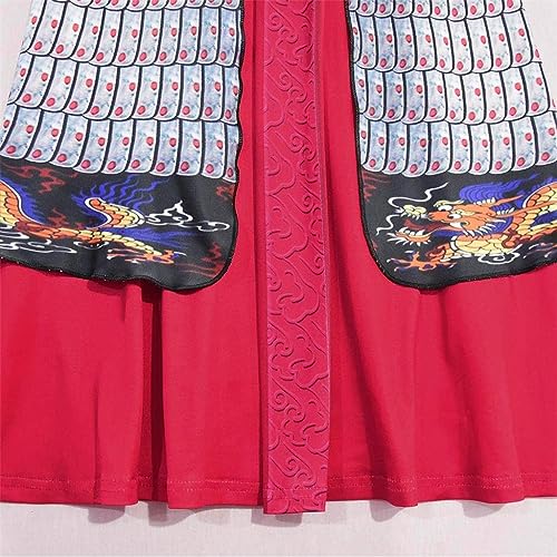 Dressy Daisy Princess Warrior Costume for Toddler Girls, Traditional Chinese Hanfu, Lady Hero Costume, Halloween Cosplay, Fancy Party Outfit, Red, Siz