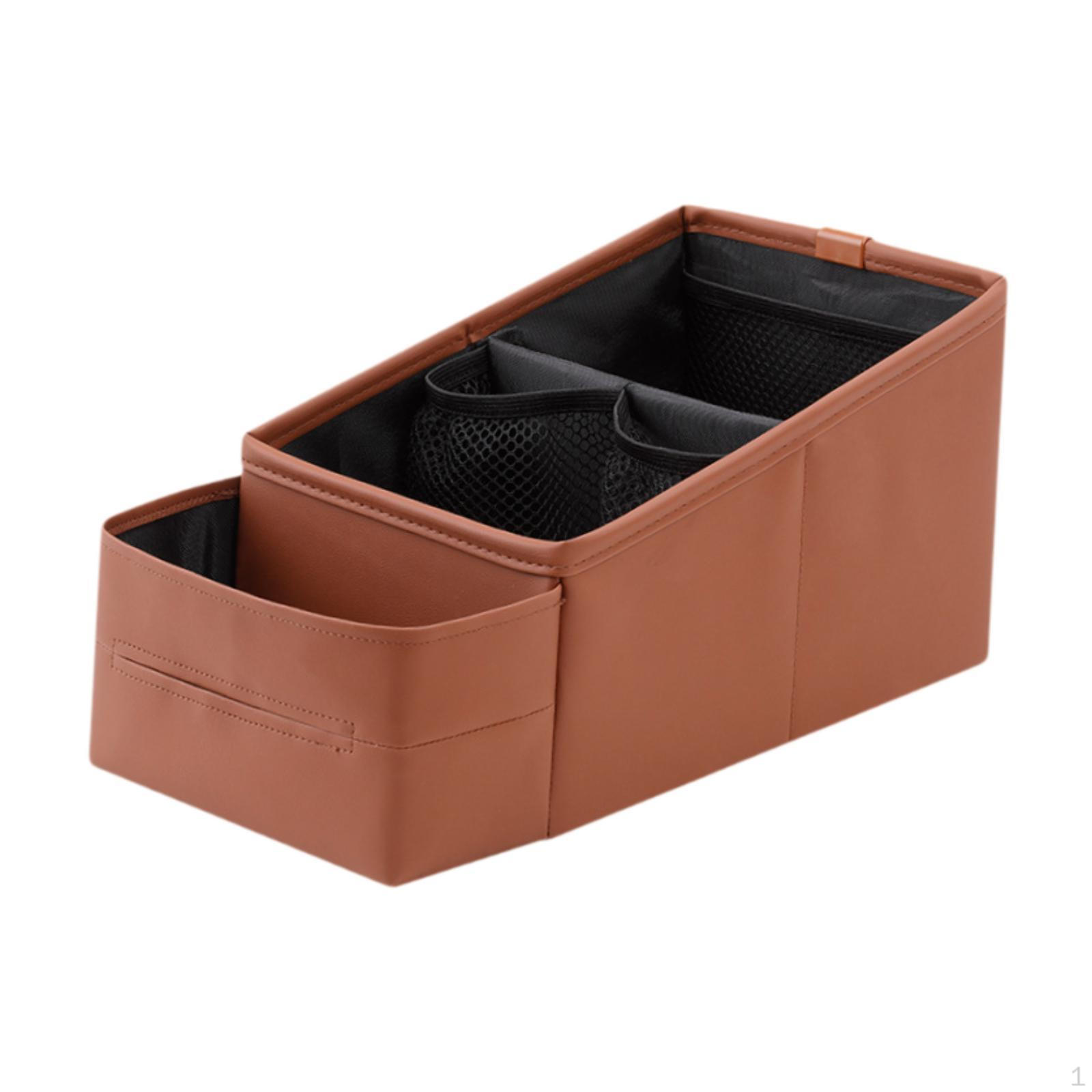 

Car Armrest Storage Box Front Seat Organizer for Truck коричневий