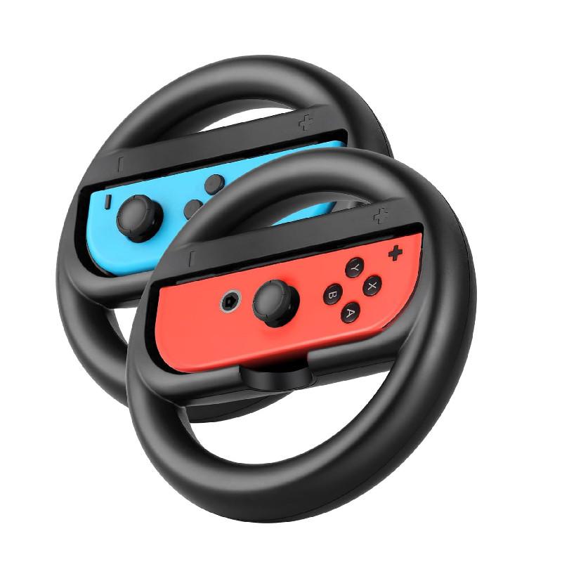 Of Set 2 Nintendo Switch Joy Con Wheel Controllers Gamepad Mario Kart Racing