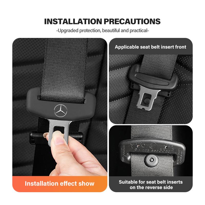 For Mercedes Benz Car Seatbelt Buckle Cover Silicone Anti-scratch Belt Buckle Guard W211 W124 W176 W177 C180 C200 C260 C300 GLC BH1