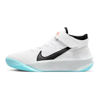 Team Hustle D 10 FlyEase Slip Resistant, Abrasion Resistant, Breathable Low Top Children's Basketball Shoes Sneakers DD7303-102