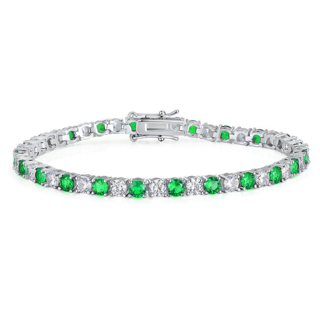 4mm Round Zircon Infinity Clasp Copper Tennis Bracelet - Fashion Design Bestseller