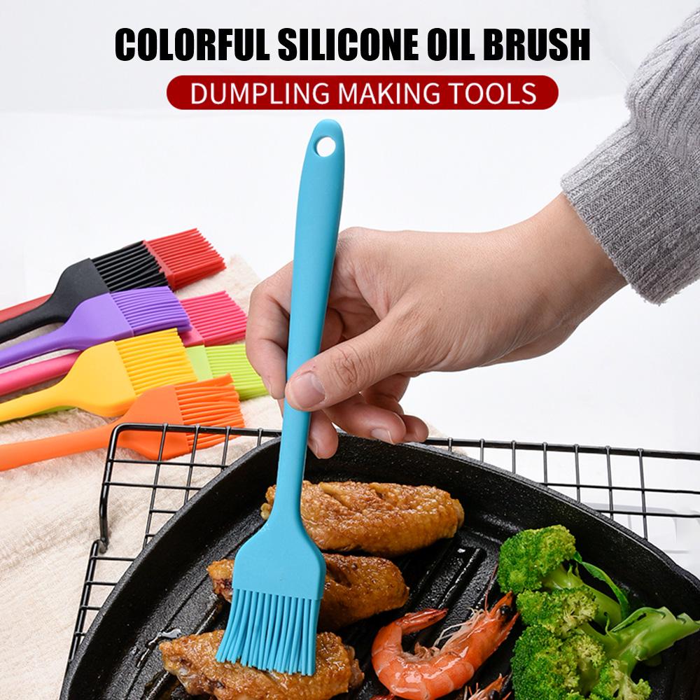 Silicone Oil Brush Basting BBQ Pastry Oil Brush Turkey Baster Barbecue Utensil for Grilling Marinating Desserts Baking