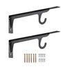 Pack Of 2 Heavy Duty Wall Mounted Hook Brackets with Double Hook Easy to Use for Closet Organization & Space Saving
