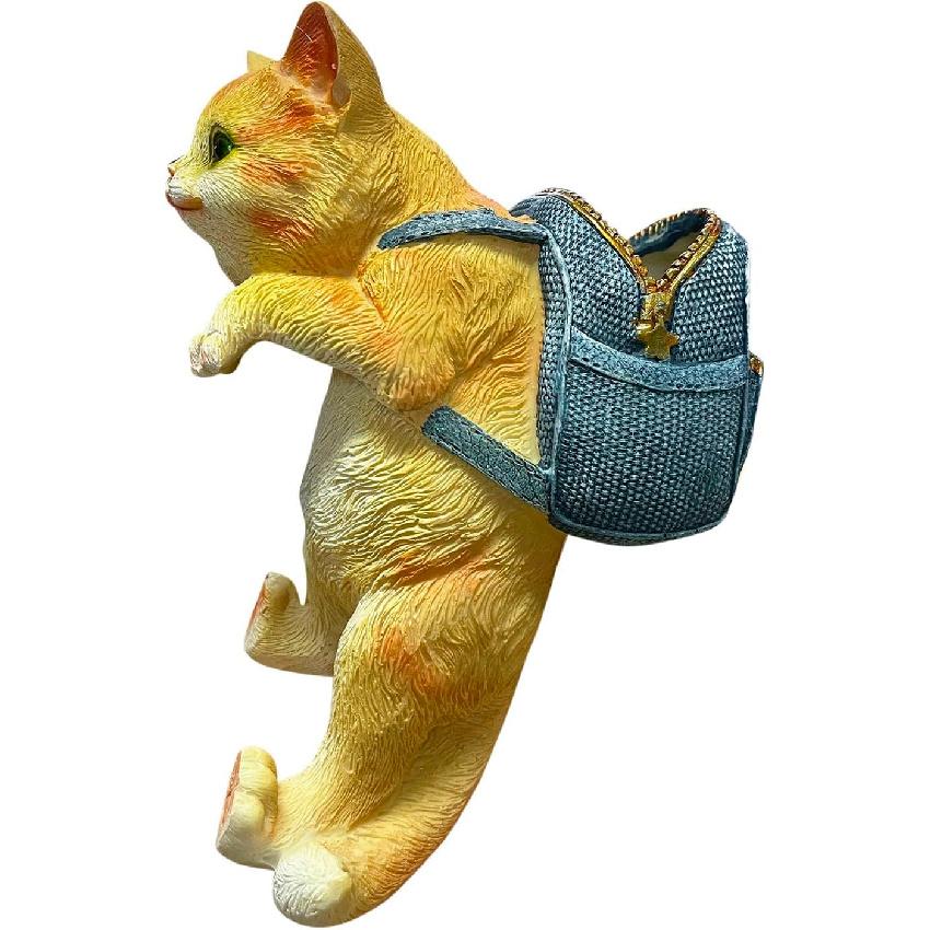 SUCADA Creative Hanging Planter Decor Garden Patio Decor - Resin Animal Planter Hugger Indoor Plant Decorations for Flower Pot Cute Garden Balcony