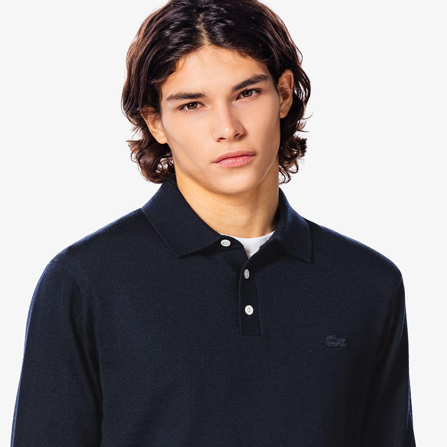 [lacoste] Men's Long-Sleeve Polo Sweater AH880E-55N166
