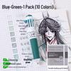 Blue Fruit Multi-Color Gel Pen Set - 30 High-Quality Stackable Press-Type Ballpoint Pens for Journaling
