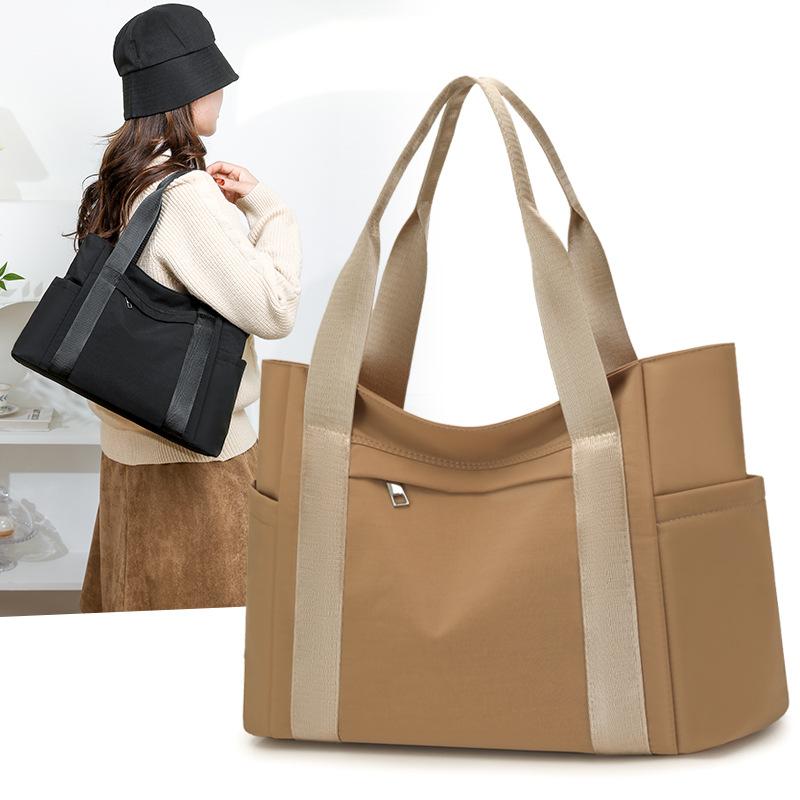 Large Capacity Tote Bag Women's Multi-Compartment Nylon Shoulder Bag