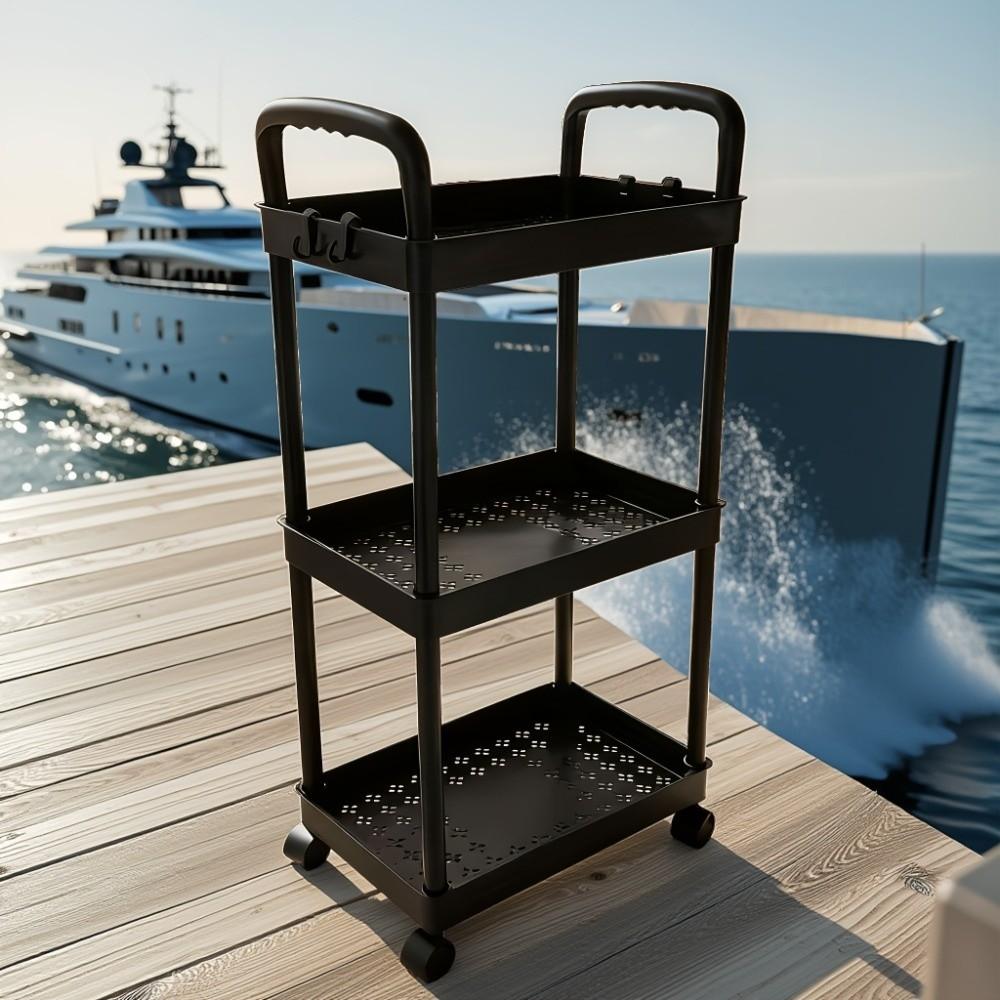 Large Capacity Mobile Trolley Storage Rack Convenient Kitchen Storage Rack  Kitchen