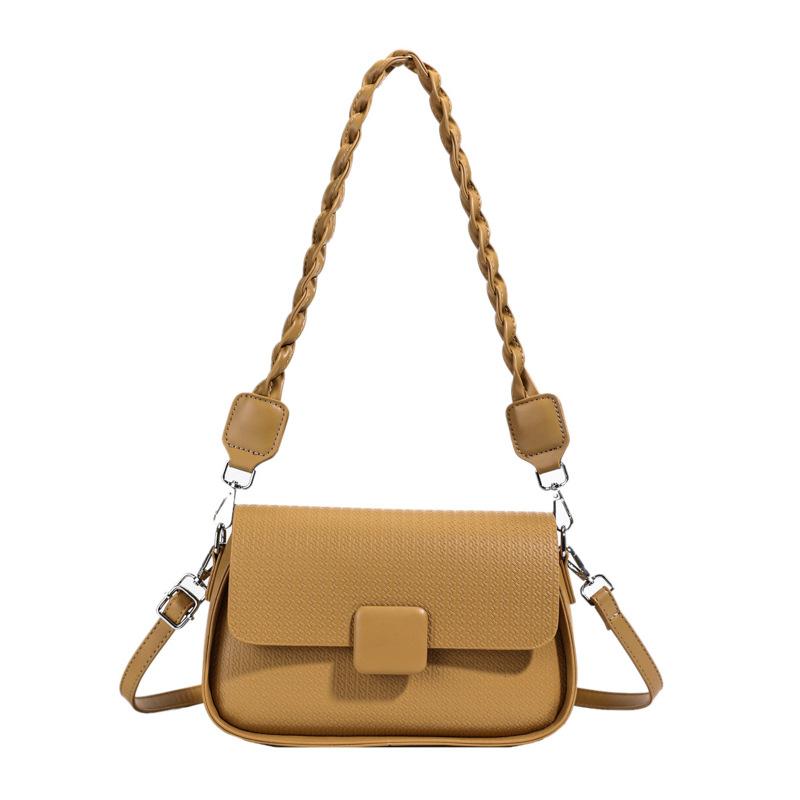 New Korean version of simple temperament commuter style shoulder small square bag niche design casual high-end messenger bag