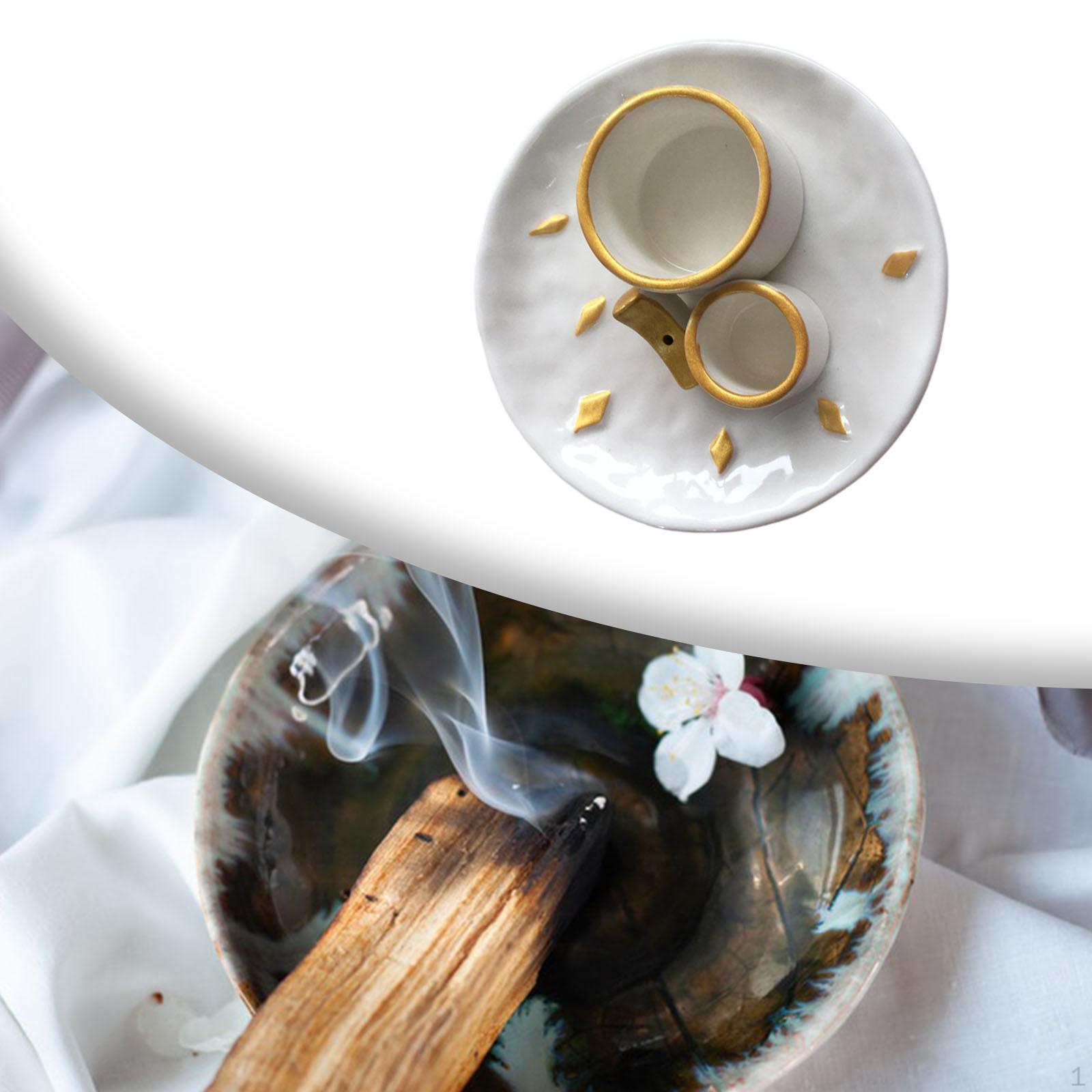 

Elegant Palo Santo Incense Holder for Home and Office Use Round