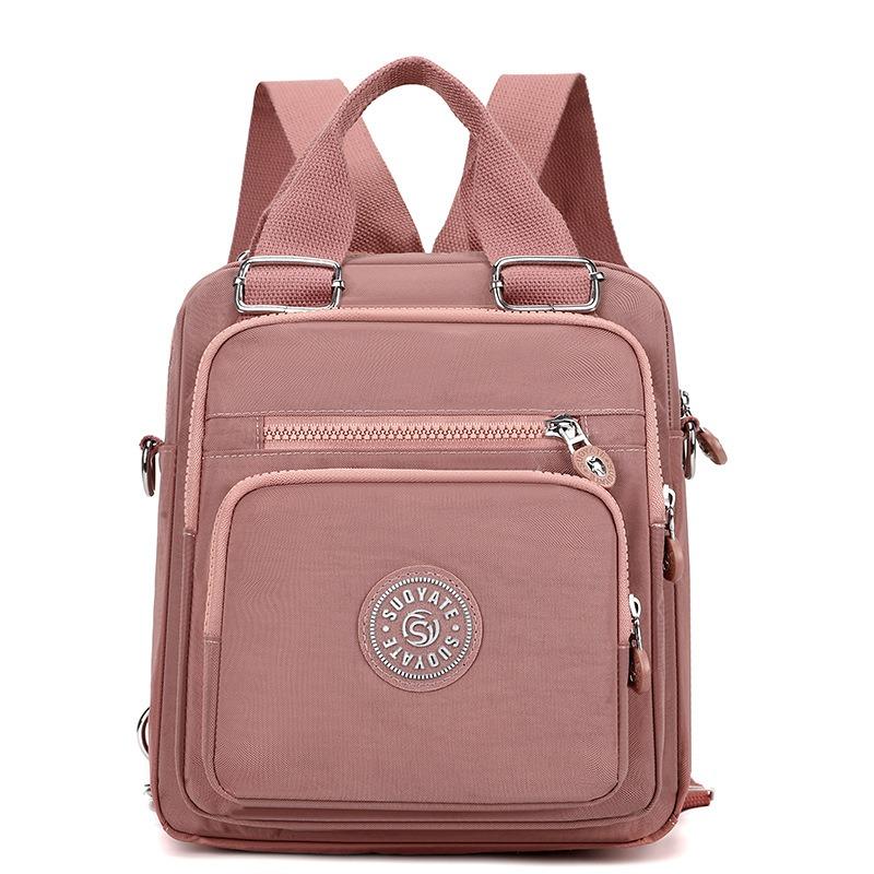 Multifunctional Women's Backpack Lightweight Anti-splashing Nylon Bag Large Capacity Shoulder Messenger Bag Casual Handbag