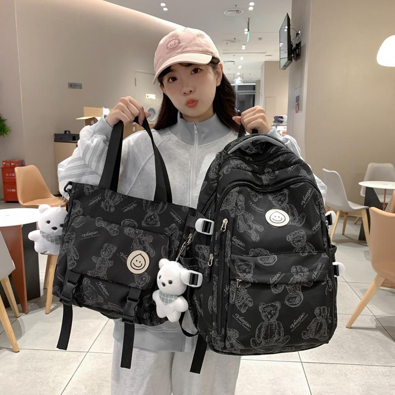 New schoolbag, large capacity and high capacity, backpack for junior high school students, simple casual backpack for primary school students