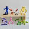 8 ks/Sada Rainbow Friends 6-10 cm Mini figurka Herní periferie Model panenky Dekorace dortu Modrá Zelená Žlutá