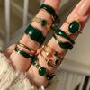 Irregular Finger Rings White Enamel Stacking Rings New Ring Set  for Daily Wear Jewelry