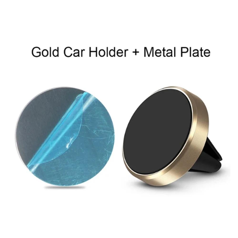 Magnetic Car Phone Holder 360 Rotate Metal Mobile Phone Mount Bracket For iPhone Samsung Xiaomi Air Vent Mount Phone Stand
